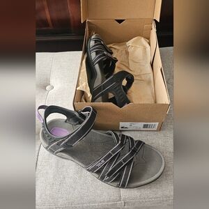 Teva Women's Gray Sandals with Purple Accents
